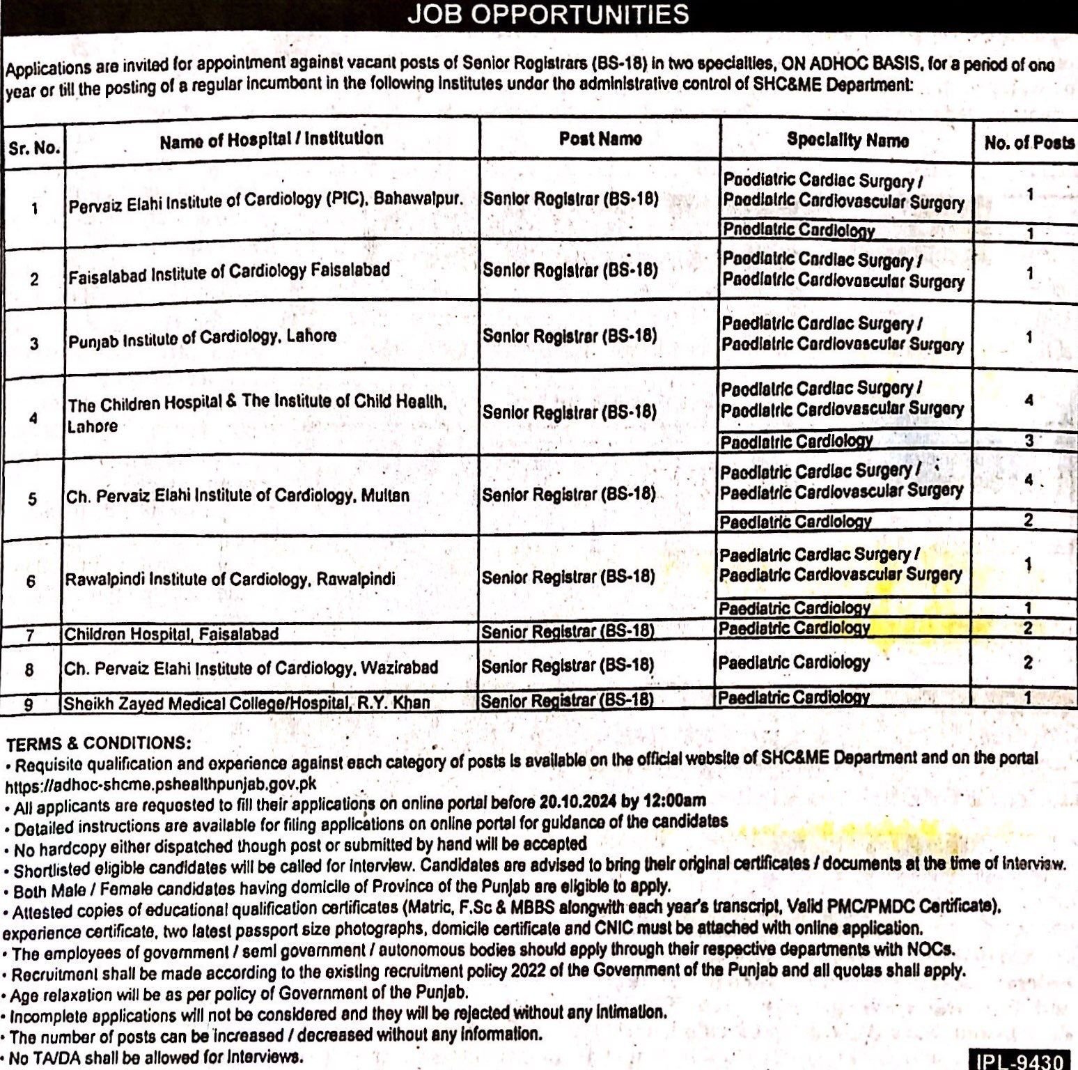 Senior Registrars 